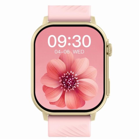 Smartwatch Gravity GT15-7 Różowy Pasek Silikonowy + Złota Bransoleta Gravity