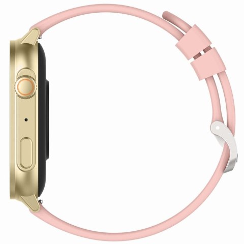 Smartwatch Gravity GT15-7 Różowy Pasek Silikonowy + Złota Bransoleta Gravity