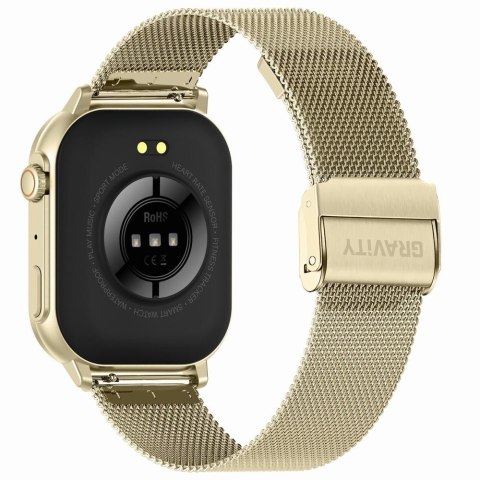 Smartwatch Gravity GT15-7 Różowy Pasek Silikonowy + Złota Bransoleta Gravity