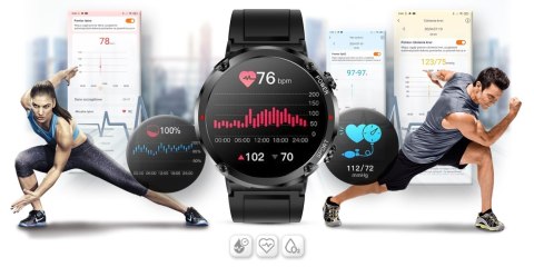 Smartwatch Gravity GT21-1+ Czarny Pasek Silikonowy Gravity
