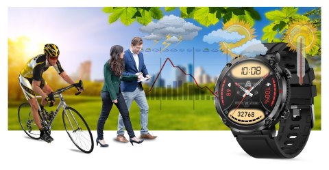 Smartwatch Gravity GT21-1+ Czarny Pasek Silikonowy Gravity