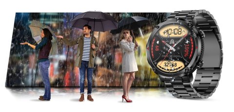 Smartwatch Gravity GT21-1+ Czarny Pasek Silikonowy Gravity