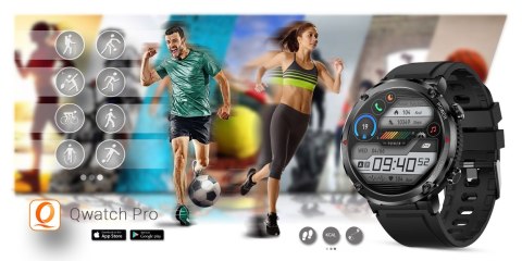 Smartwatch Gravity GT21-4 + Czarny Pasek Silikonowy Gravity