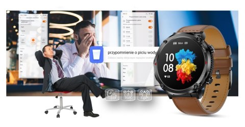 Smartwatch Gravity GT21-4 + Czarny Pasek Silikonowy Gravity