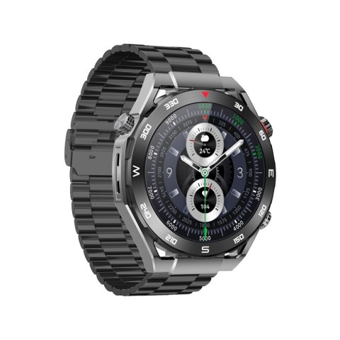 Smartwatch VELTORI VT100-1 + Czarny Pasek Silikonowy + Czarny Eko Skóra VELTORI