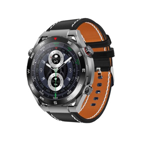 Smartwatch VELTORI VT100-1 + Czarny Pasek Silikonowy + Czarny Eko Skóra VELTORI