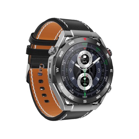 Smartwatch VELTORI VT100-1 + Czarny Pasek Silikonowy + Czarny Eko Skóra VELTORI