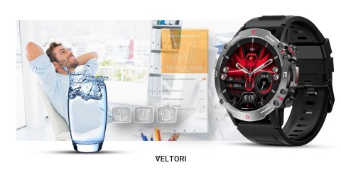 Smartwatch VELTORI VT110-1 Czarny Pasek Silikonowy VELTORI