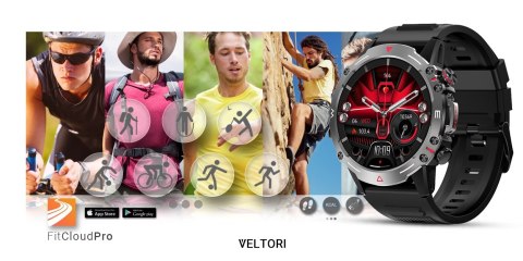 Smartwatch VELTORI VT110-1 Czarny Pasek Silikonowy VELTORI