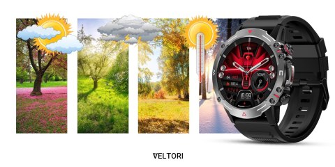 Smartwatch VELTORI VT110-1 Czarny Pasek Silikonowy VELTORI