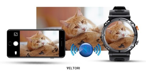 Smartwatch VELTORI VT130-1 Czarny Pasek Silikonowy VELTORI