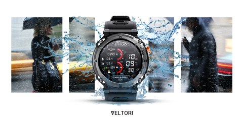 Smartwatch VELTORI VT130-1 Czarny Pasek Silikonowy VELTORI