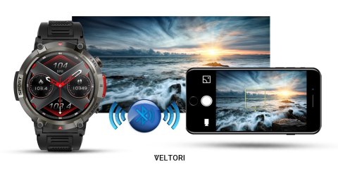 Smartwatch VELTORI VT140-1 Czarny Pasek Silikonowy VELTORI