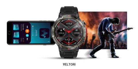 Smartwatch VELTORI VT140-1 Czarny Pasek Silikonowy VELTORI