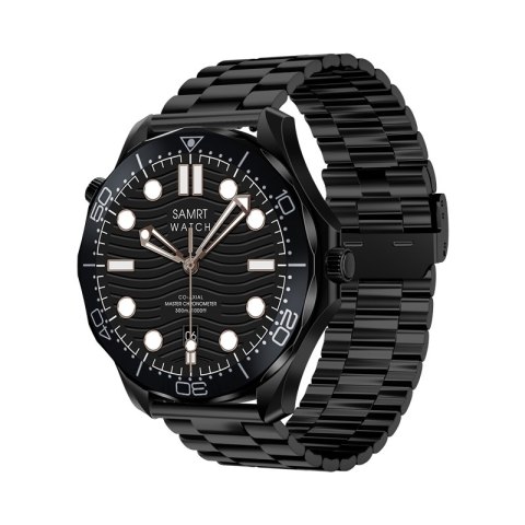Smartwatch VELTORI VT150-1 Czarny Pasek Silikonowy + Czarna Bransoleta VELTORI