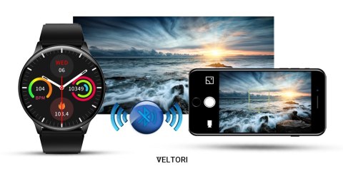 Smartwatch VELTORI VT160-1 Czarny Pasek Silikonowy VELTORI