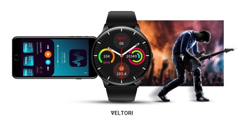 Smartwatch VELTORI VT160-1 Czarny Pasek Silikonowy VELTORI