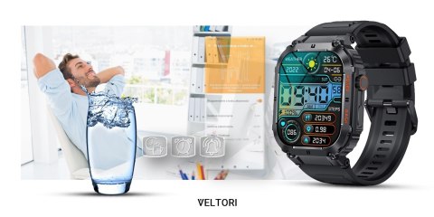 Smartwatch VELTORI VT200-1 Czarny Pasek Silikonowy VELTORI