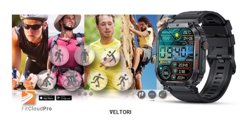 Smartwatch VELTORI VT200-1 Czarny Pasek Silikonowy VELTORI
