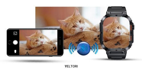 Smartwatch VELTORI VT200-1 Czarny Pasek Silikonowy VELTORI