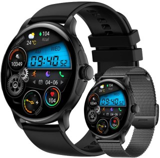 Smartwatch Damski Rubicon RNCF35 BLACK Bransoleta + Pasek RUBICON