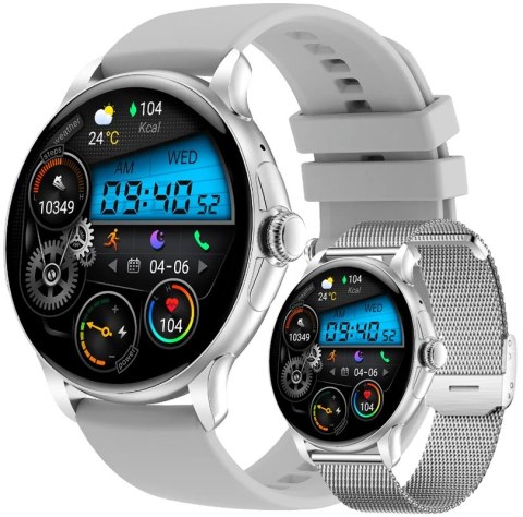 Smartwatch Damski Rubicon RNCF35 SILVER Bransoleta + Pasek RUBICON