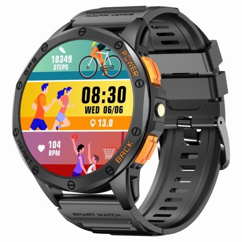 Smartwatch Męski GRAVITY GPS GT24-1 Czarny Pasek Silikonowy + Granatowy Pasek Silikonowy Gravity