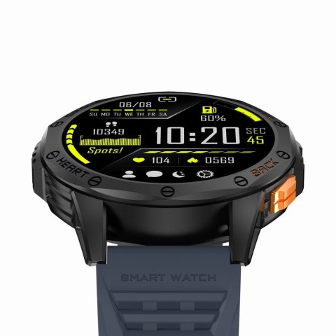 Smartwatch Męski GRAVITY GPS GT24-1 Czarny Pasek Silikonowy + Granatowy Pasek Silikonowy Gravity