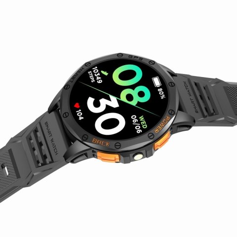 Smartwatch Męski GRAVITY GPS GT24-1 Czarny Pasek Silikonowy + Granatowy Pasek Silikonowy Gravity