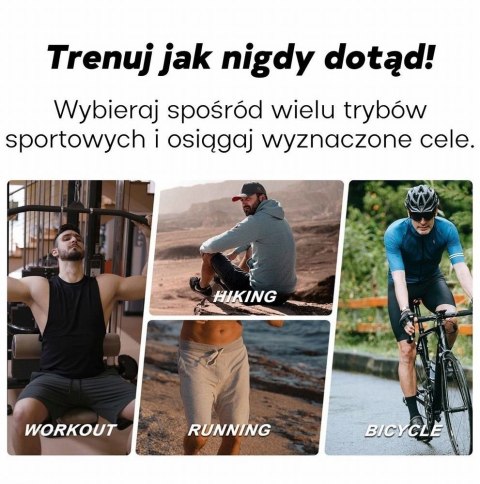 Smartwatch Męski GRAVITY GPS GT24-1 Czarny Pasek Silikonowy + Granatowy Pasek Silikonowy Gravity