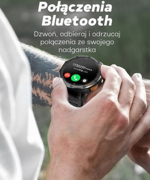Smartwatch Męski GRAVITY GPS GT24-1 Czarny Pasek Silikonowy + Granatowy Pasek Silikonowy Gravity