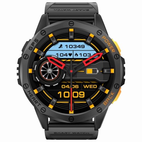 Smartwatch Męski GRAVITY GPS GT24-2 Czarny Pasek Silikonowy + Biały Pasek Silikonowy Gravity