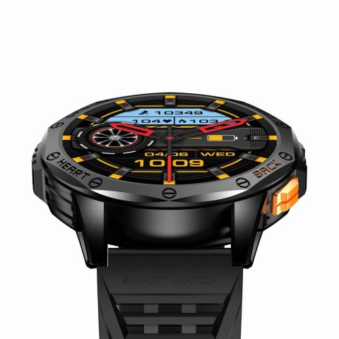 Smartwatch Męski GRAVITY GPS GT24-2 Czarny Pasek Silikonowy + Biały Pasek Silikonowy Gravity