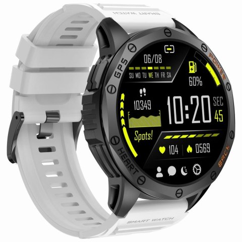Smartwatch Męski GRAVITY GPS GT24-2 Czarny Pasek Silikonowy + Biały Pasek Silikonowy Gravity