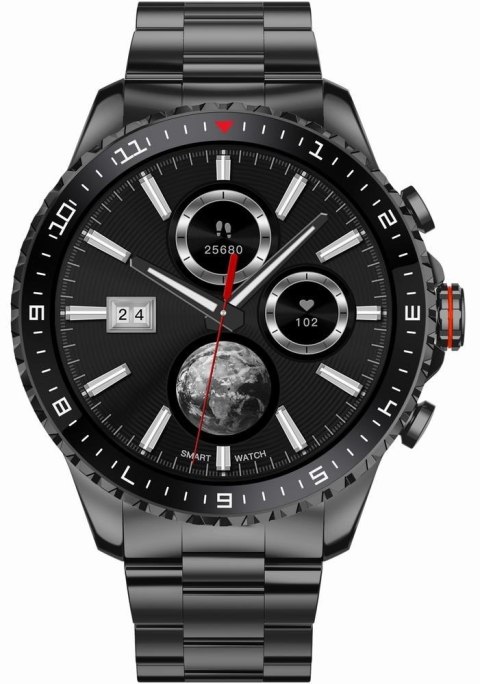 Smartwatch Męski GRAVITY GT16-2 Black / Czarna Bransoleta Gravity