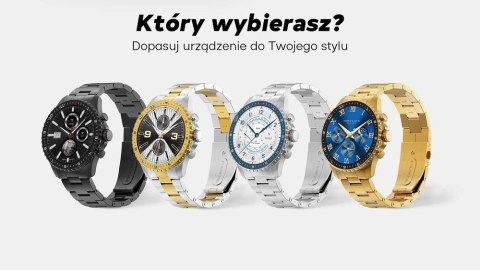 Smartwatch Męski GRAVITY GT16-2 Black / Czarna Bransoleta Gravity