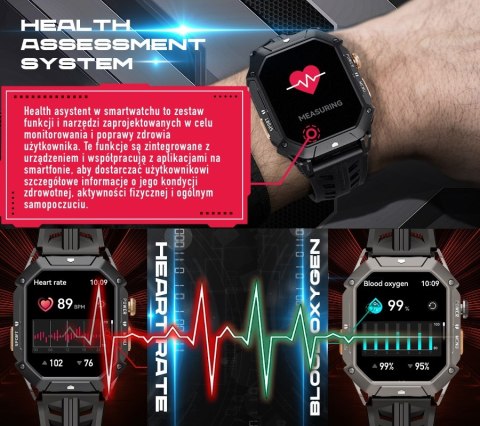 Smartwatch Męski Rubicon RNCF24-1 BLACK RUBICON