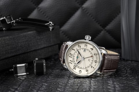 Zegarek Męski ZEPPELIN LZ127 Graf Zeppelin GMT 7642-5 + BOX Zeppelin