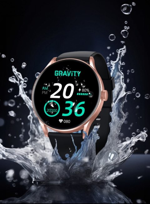 Smartwatch Gravity Czarno Różowy GT2-2 PRO Gravity
