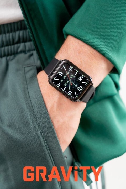 Smartwatch Gravity Czarny 2 Paski GT17-7 Gravity