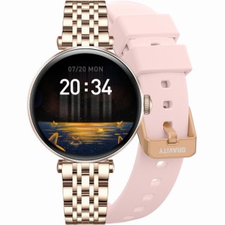 Smartwatch Gravity Różowe Złoto-srebrny Różowy 2 Paski GT26-4 Gravity