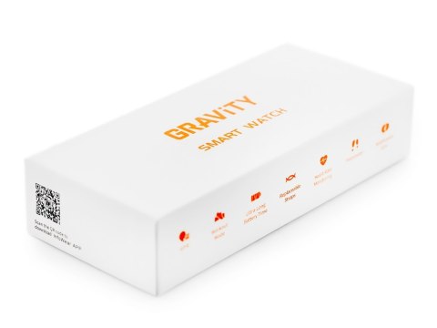 Smartwatch Męski GRAVITY GT28-2 Pasek + Bransoleta Pomarańczowo Czarny Gravity