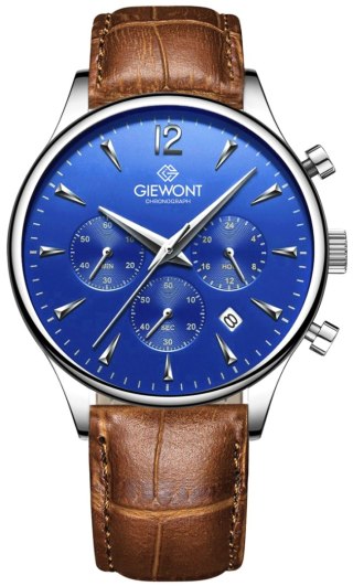 Zegarek Męski Giewont Chronograph Sapphire Brązowo Niebieski GW6310-A5 Giewont