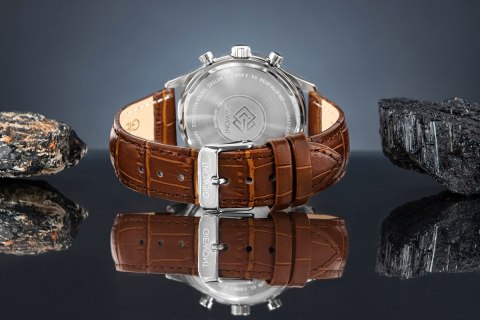 Zegarek Męski Giewont Chronograph Sapphire Brązowo Niebieski GW6310-A5 Giewont