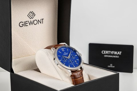 Zegarek Męski Giewont Chronograph Sapphire Brązowo Niebieski GW6310-A5 Giewont