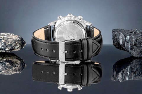 Zegarek Męski Giewont Chronograph Sapphire Czarno Niebieski GW5630-A3 Giewont