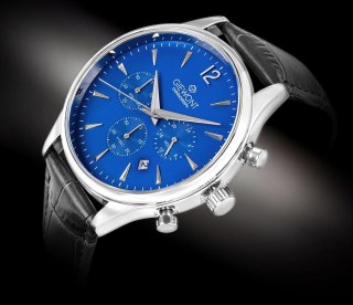 Zegarek Męski Giewont Chronograph Sapphire Czarno Niebieski GW6310-A3 Giewont