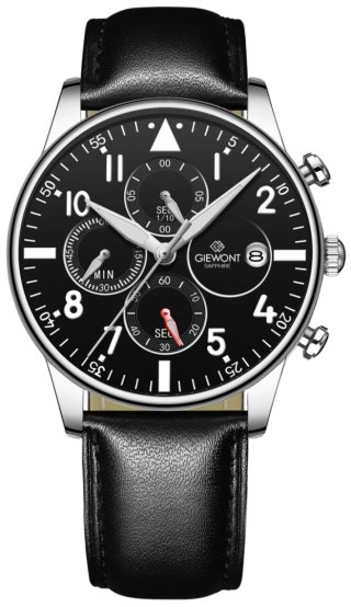 Zegarek Męski Giewont Chronograph Sapphire Czarno Srebrny GW5630-A2 Giewont