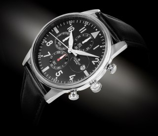Zegarek Męski Giewont Chronograph Sapphire Czarno Srebrny GW5630-A2 Giewont