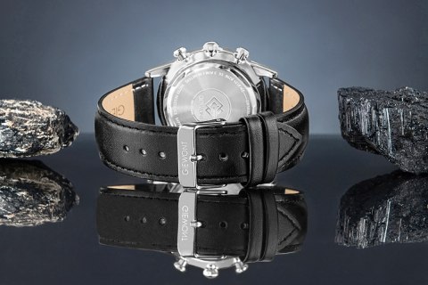 Zegarek Męski Giewont Chronograph Sapphire Czarno Srebrny GW5630-A2 Giewont